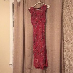 Ankle length printed tank top dress